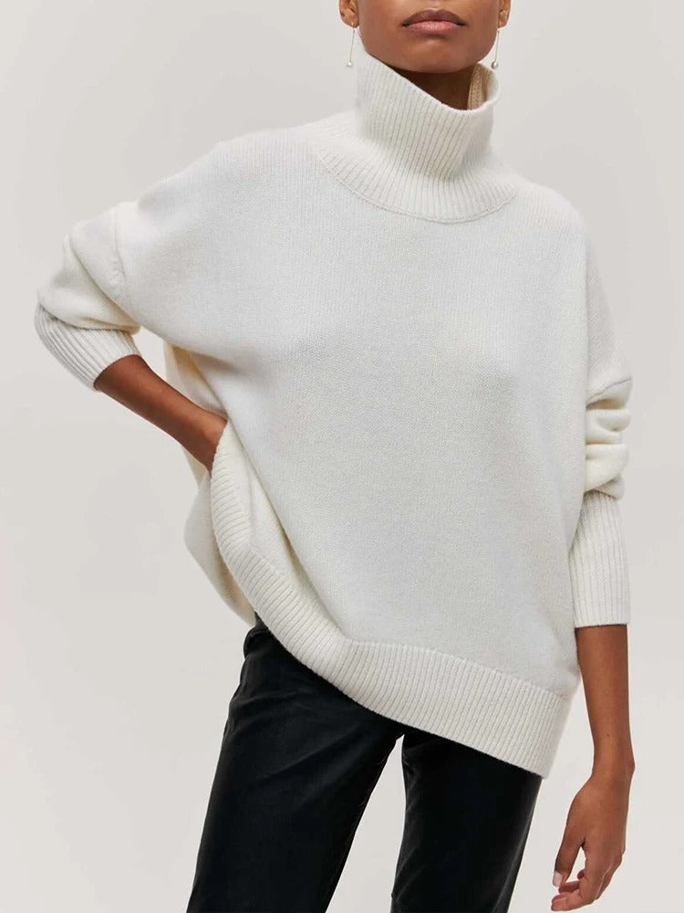 Pull à col roulé pour femme