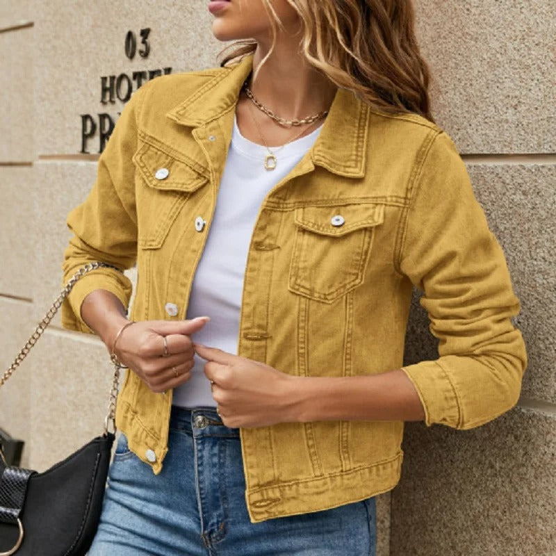 Veste Courte en Denim pour Femme